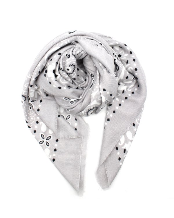 Chéche bandana /gris perle