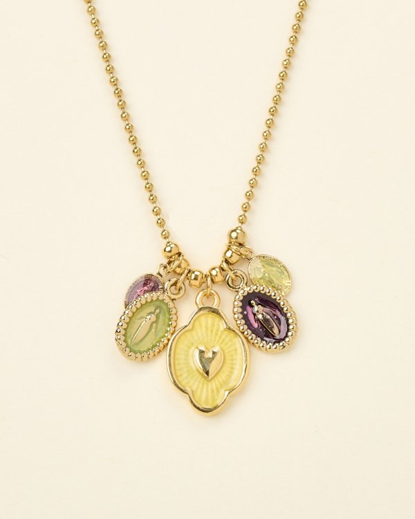 Collier Jack jaune bordeaux - By garance