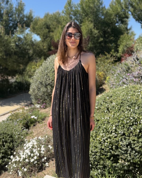 Robe Elyra / Noir lurex doré