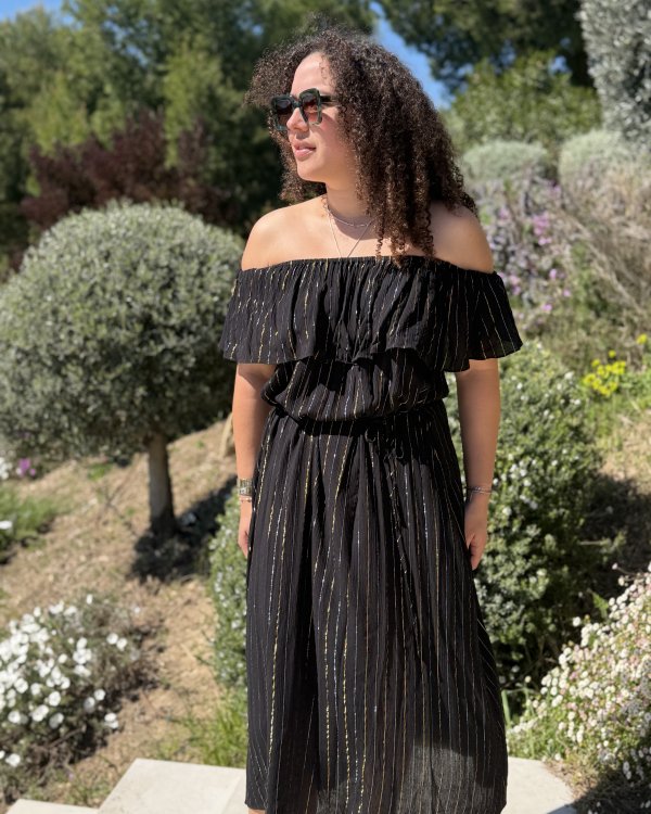 Robe Lyra / Noir lurex doré