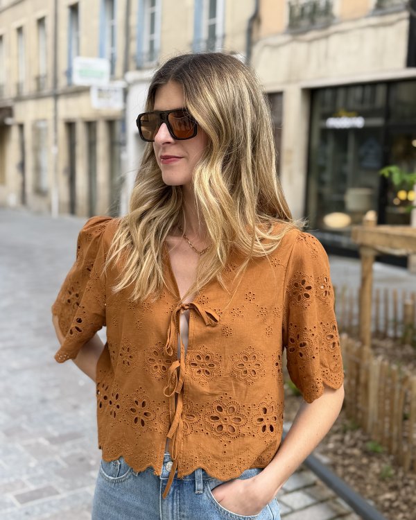 Blouse Kam - Camel