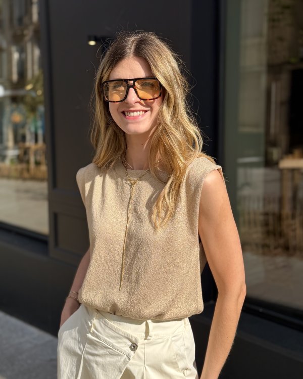 Top Lenati / lurex sable