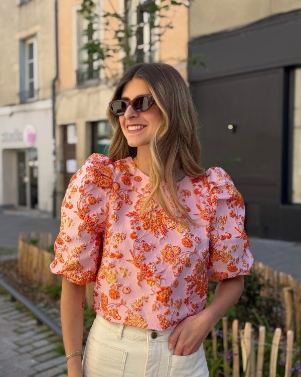 Top Alizé / rose & orange