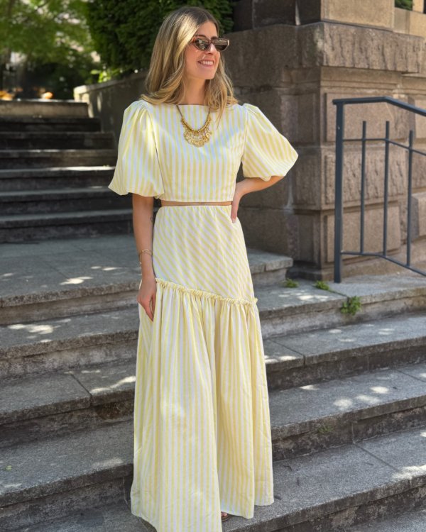 Ensemble rayé jaune