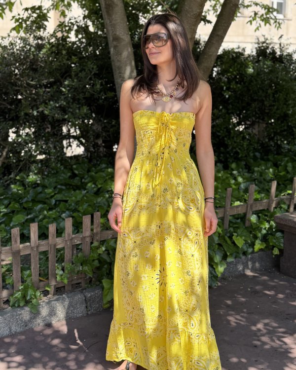 Robe Almadena / bandana jaune