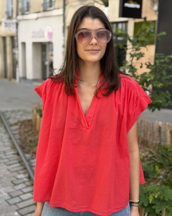 Blouse Loumy / rouge