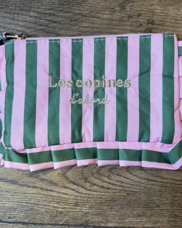 Pochette froufrou / les copines d'abord verte