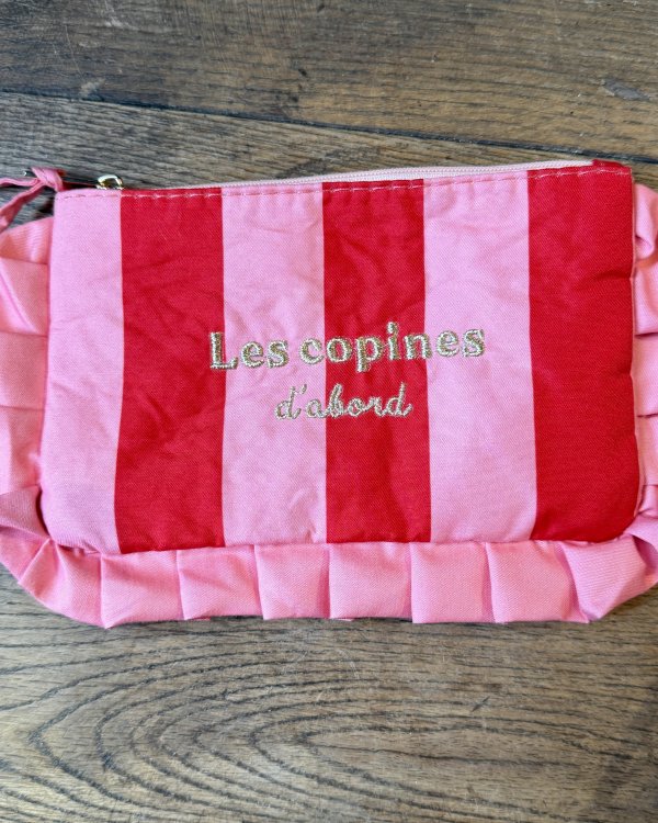 Pochette froufrou / les copines d'abord rouge