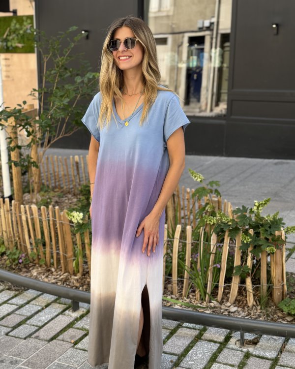 Robe tie & dye / bleu