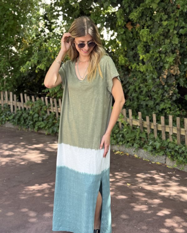 Robe tie & dye / kaki