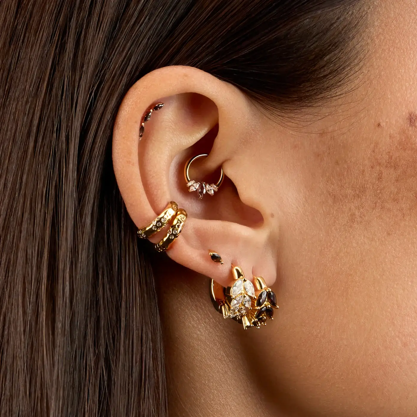 Perçons Nébuleuse - Daith Panthère - doré – Image 3