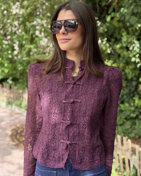 Blouse Alba / aubergine