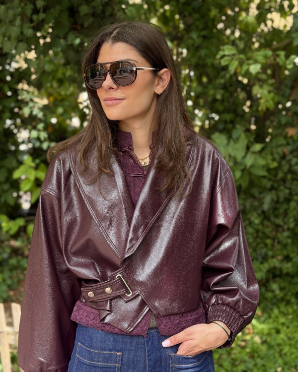 Veste Gertrude / aubergine