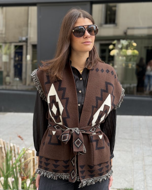 Gilet Albane / choco