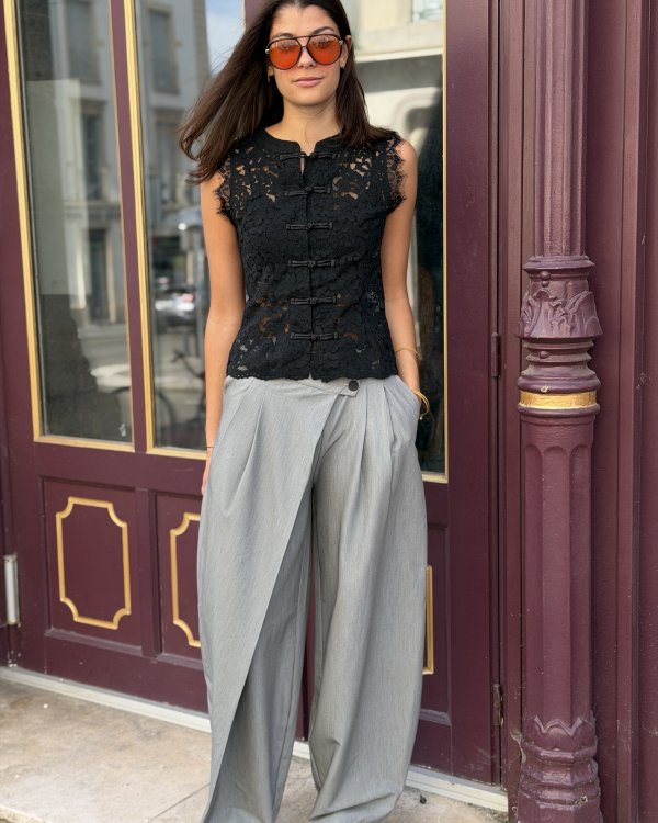 Pantalon Linon / gris