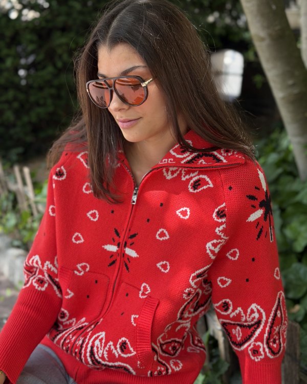 Gilet bandana / rouge