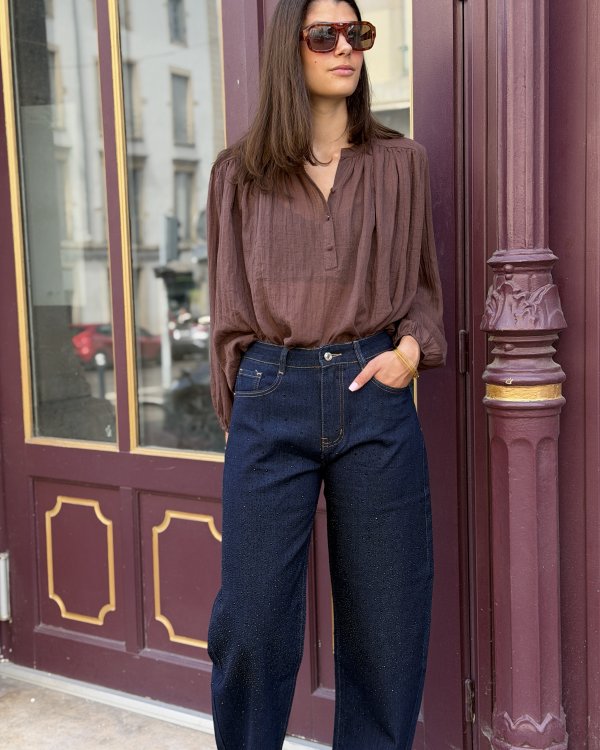 Jeans à strass Palone / brut