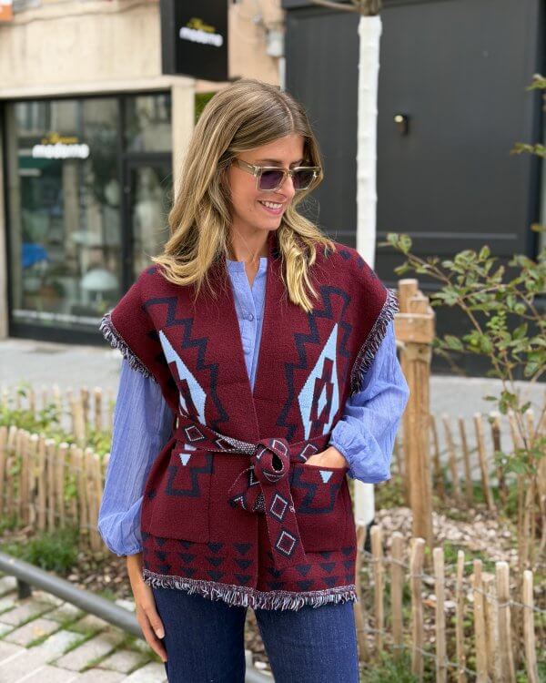 Gilet Albane / bordeaux