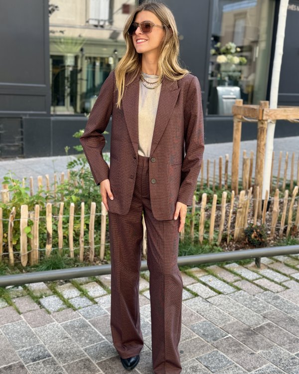 Pantalon Olie / rayures lurex