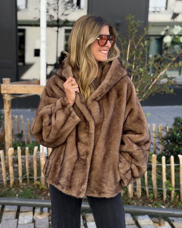 Fausse fourrure Lison / taupe