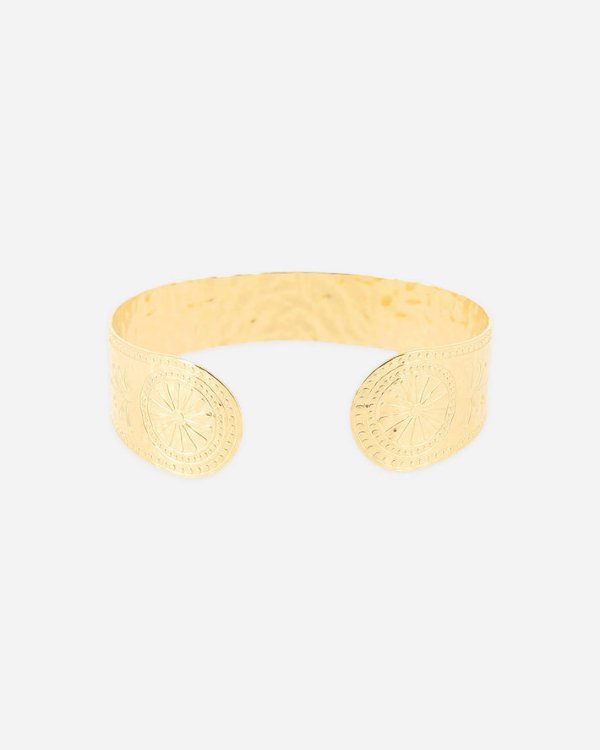 Bracelet jonc ZAG Egérie / Acier doré