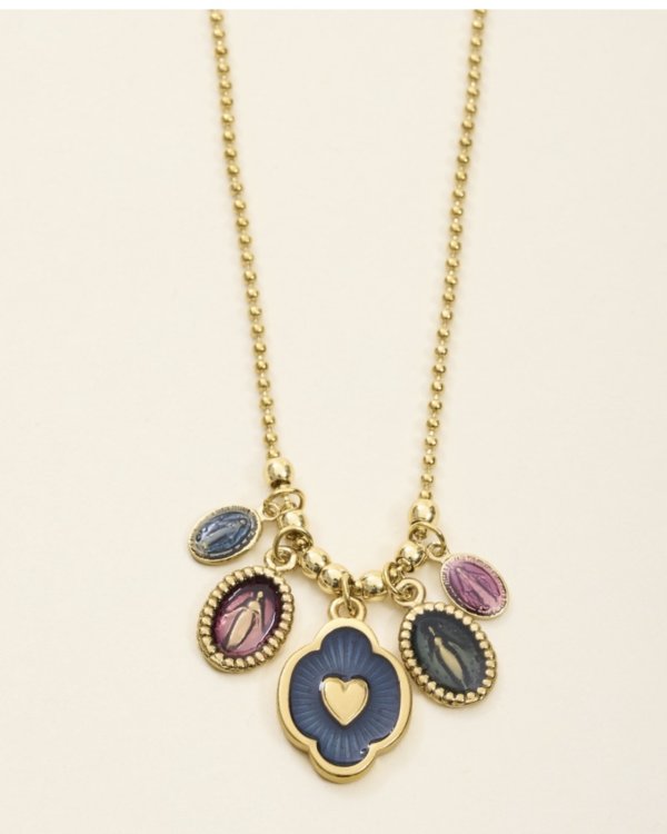 Collier Marie / bleu et violet