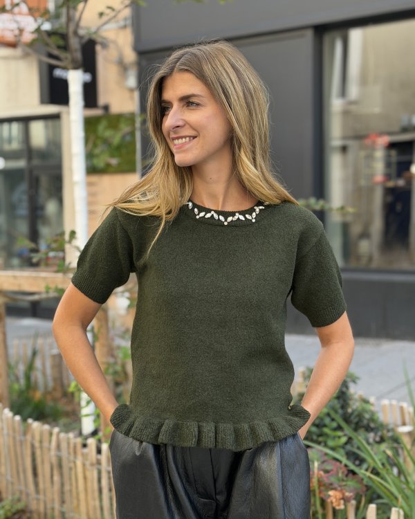 Pull Romane / kaki