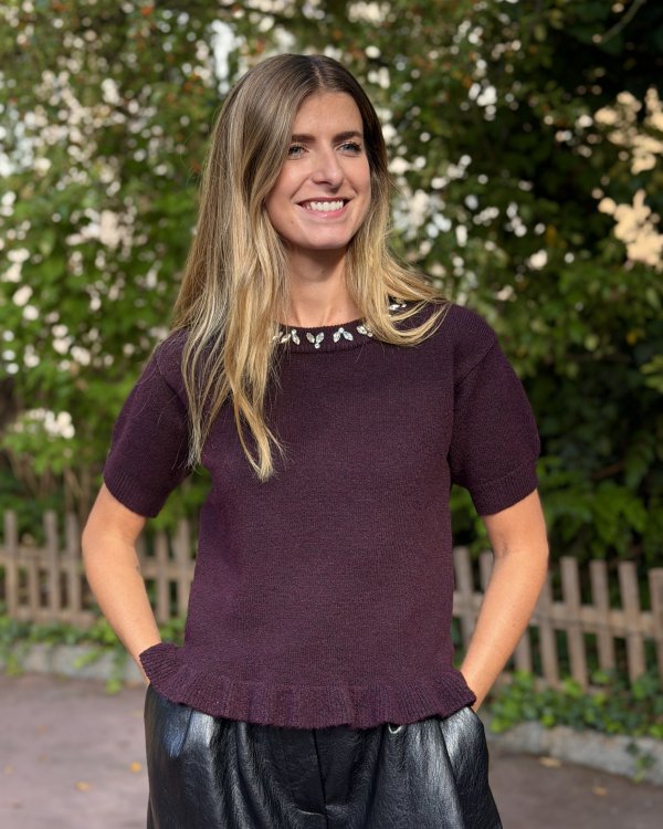 Pull Romane / aubergine